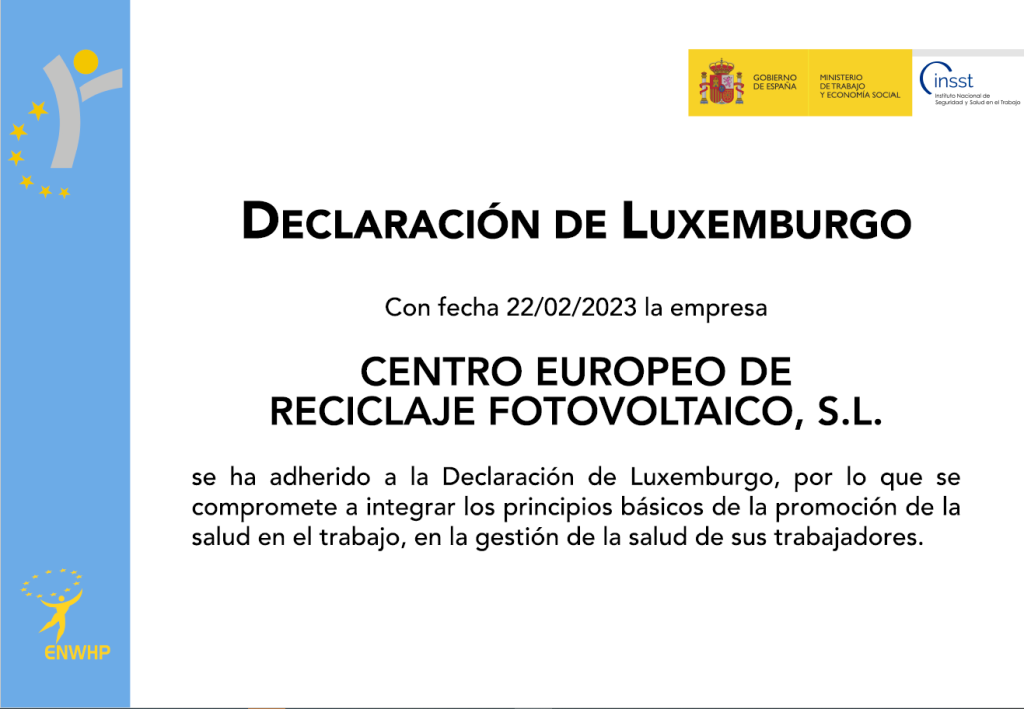 Declaración de Luxemburgo CERFO